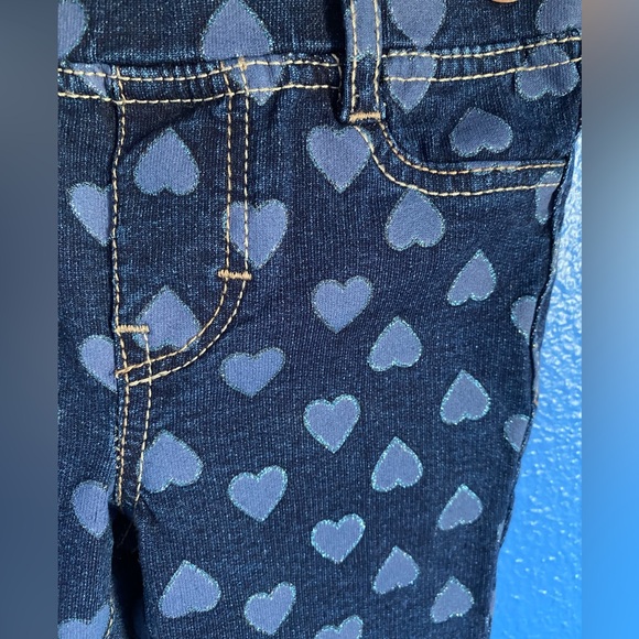 Toddler Girls Levi’s Leggings. Denim Look Stretch W/Sparkly Hearts Detail. Sz.3T - Picture 6 of 8
